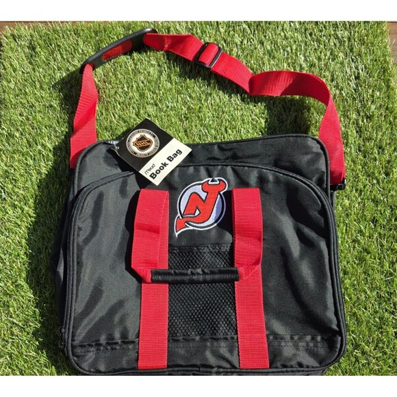 Vtg 90s Mead NHL New Jersey Devils Messenger Carry-on Gym Laptop Book Bag NWT - Picture 1 of 13